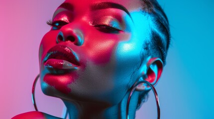 Poster - The vibrant neon portrait