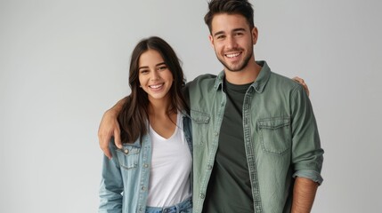 Poster - The smiling young couple