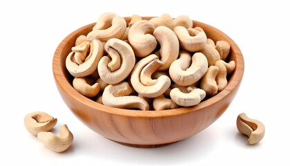 Wall Mural - Cashew nut isolated on white background 