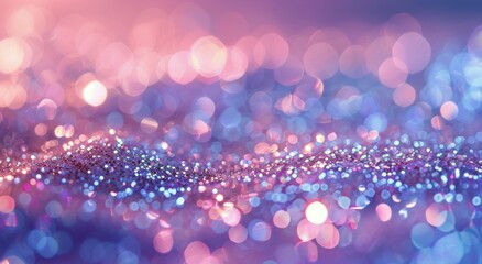 Poster - Abstract Blurred Glitter Background With Pink, Blue, and White Lights