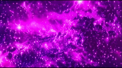 Aufkleber - Traveling through a purple starry sky animation. Space trip across stars.