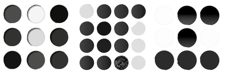 Aufkleber - An oval shadow and a round shade with soft edges. Modern illustration isolated on a transparent background.