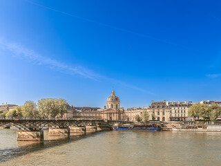 Poster - Street view of Paris city, France.