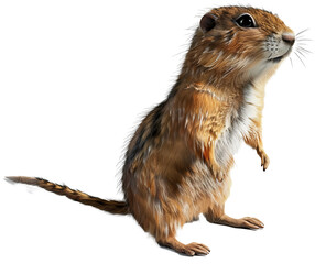 Wall Mural - A lemming isolated on a transparent background PNG