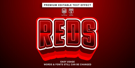 Wall Mural - Reds editable text effect