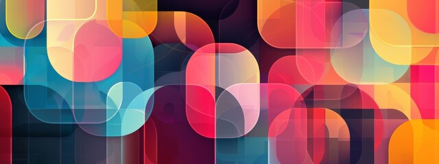 Poster - A colorful abstract painting with many different colored circles. The circles are of various sizes and colors, and they are arranged in a way that creates a sense of movement and energy