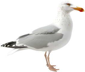 Wall Mural - A seagull isolated on a transparent background PNG