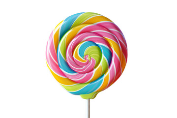 Colorful lollipop isolated on transparent background