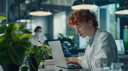 The young scientist at work