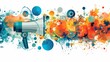 © eQuinox Studio - marketing concept design. Concept for website and mobile banner, social media marketing, internet advertising, networking, m-commerce, presentation template, marketing background