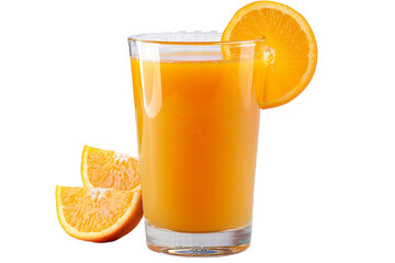 Wall Mural - Glass of orange juice isolated on transparent background