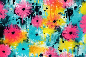 Wall Mural - Flowers pattern flower backgrounds abstract.
