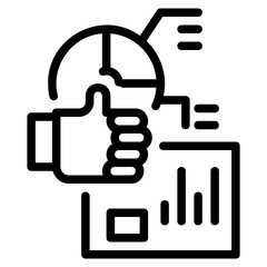 Good report icon symbol sign from modern dashboard collection in line style for mobile concept and web apps design. Business and chart related vector line icon.