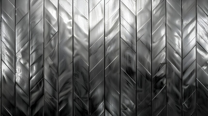 Wall Mural - Metal background or texture of brushed steel plate with reflection, abstract gray metal pipes  industrial technology background