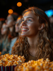 portrait of a woman in the cinema