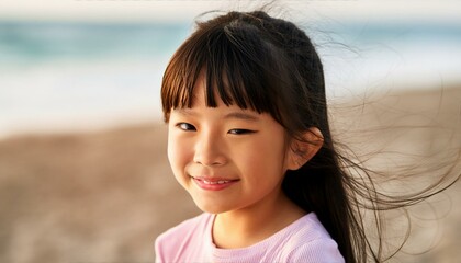 Wall Mural - portrait of a woman on the beach, portrait of a girl in sunglasses, child sitting on the beach, portrait of a little child, Adorable little girl at beach during summer vacation