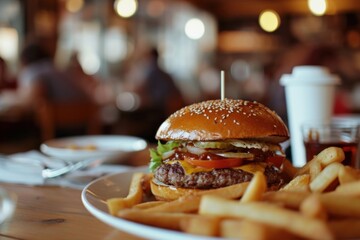 Poster - Extreme close up of Diner food restaurant brunch.