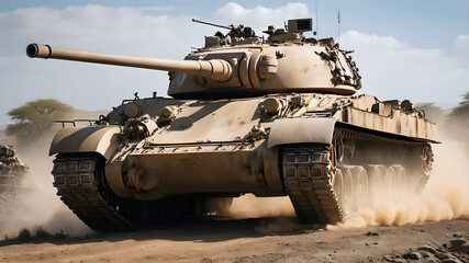 Destruction Unleashed: Military Tank in Combat