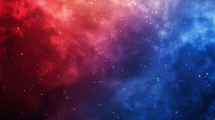 Poster - a festive background featuring red and blue fireworks with copy space on the right side. perfect for