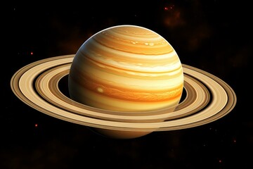 Wall Mural - stunning high-resolution image of saturn with its iconic rings set against a cosmic star field