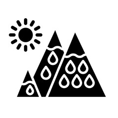 Sticker - Glacier glyph icon