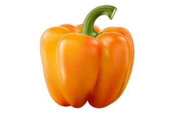 Wall Mural - Orange bell pepper isolated on transparent background