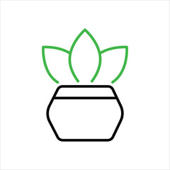 Sticker - Plant Pot vector icon