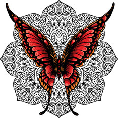 Poster - Butterfly with colorful wings. Vector illustration design