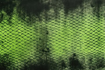 Poster - Green snake backgrounds textured fence.