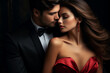 © Tetiana - AI generated portrait of elegant glamour couple dressed stylish clothes for evening event