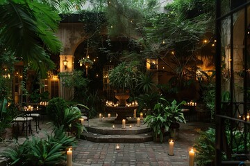 Sticker - Candlelit Courtyard for an Intimate Summer Solstice Celebration