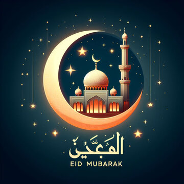 Eid mubarak islamic greetings background