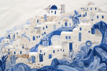 Wall Mural - Santorini landscape outdoors architecture.