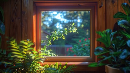 Poster - window in the garden