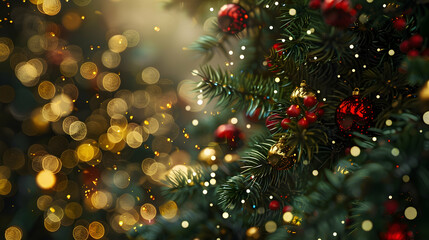 Wall Mural - Christmas tree background