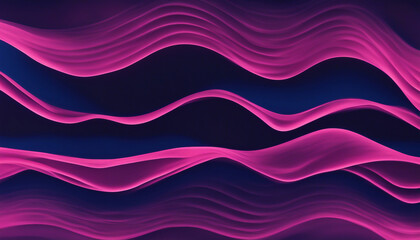 purple glowing abstract wave on dark blue background grainy texture banner design.