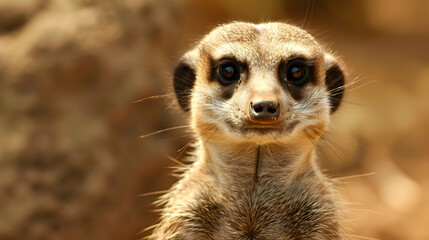 close up of a meerkat