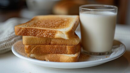 Wall Mural - milk and bread