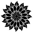 © Rashed Rana - a simple and minimal flat floral ornament design vector silhouette