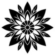 © Rashed Rana - a simple and minimal flat floral ornament design vector silhouette