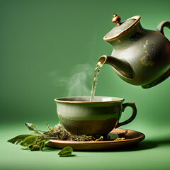 Wall Mural - teapot and cup