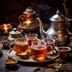 Wall Mural - cup of tea and teapot