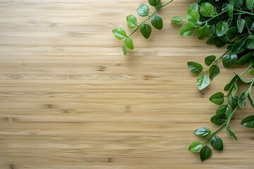 Wall Mural - Top view of wood or plywood for backdrop, light wooden table with nature pattern and color, abstract background