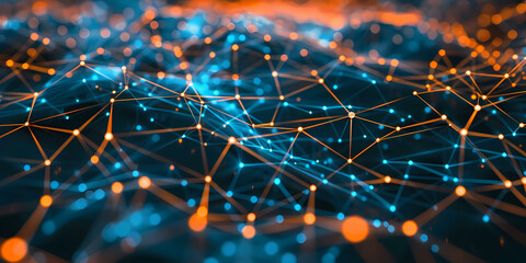 Poster - Technology AI abstract digital futuristic circuit, Cyber science tech, Innovation communication illustration.