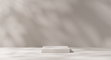 Poster - Abstract white platform podium showcase for product display 3d rendering	
