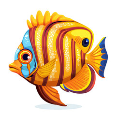 Wall Mural - illustration of a coral fish