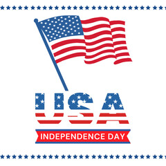 Wall Mural - Happy independence day 4 Th July, United states of America day. Social media Story Layout design template for independence day social media.