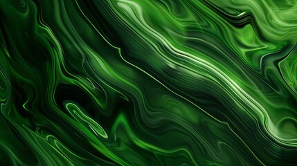 liquid art background, green colour, abstract, smooth, animated, aesthetic, dark style