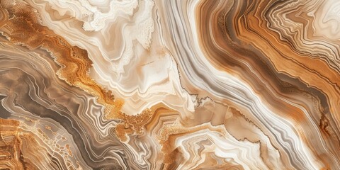 Wall Mural - Golden Marble Abstract Art