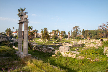 Sticker - ruins of the Ancient Agora of Kos in Kos City Kos Island South Aegean Region (Südliche Ägäis) Greece